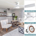 52 in. Smart Ceiling Fan with Dimmable LED Light, Fancy Ceiling Fans with Remote Alexa Google Assistant Siri Shortcuts -15-ErisView