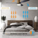 52 in. Smart Ceiling Fan with Dimmable LED Light, Fancy Ceiling Fans with Remote Alexa Google Assistant Siri Shortcuts -6-ErisView