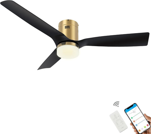 52 in. Smart Ceiling Fan with Dimmable LED Light, Fancy Ceiling Fans with Remote Alexa Google Assistant Siri Shortcuts -1-ErisView