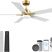 52 in. Smart Ceiling Fan with LED Light and Remote Voice Alexa Google Wi-Fi Control, White and Gold Ceiling Fan for Bedroom, Outdoor Fans for Porch Patio-1-ErisView
