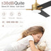 52 in. Smart Ceiling Fan with Light and Remote, Fast Ceiling Fan with Voice Alexa Google Wi-Fi APP Control for Bedroom, Outdoor Fans for Porch Patio-3-ErisView