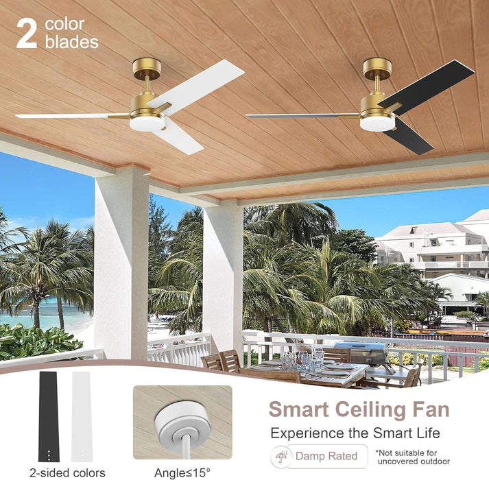 52 in. Smart Ceiling Fan with Light and Remote, Fast Ceiling Fan with Voice Alexa Google Wi-Fi APP Control for Bedroom, Outdoor Fans for Porch Patio-7-ErisView