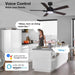 52 in. Smart Ceiling Fan with Lights and Remote Control, Reversible Farmhouse Ceiling Fan for Bedroom LivIng Room, Work with Alexa APP-2-ErisView