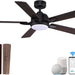 52 in. Smart Ceiling Fan with Lights and Remote Control, Reversible Farmhouse Ceiling Fan for Bedroom LivIng Room, Work with Alexa APP-1-ErisView