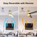 52 in. Smart Flush Mount Remote Control Ceiling Fan and Light, Voice Wi-Fi Alexa APP Control, Modern Reversible Low Profile Ceiling Fan for Bedroom Patio-4-ErisView
