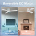52 in. Smart Low Profile Ceiling Fan with Light and Remote Wi-Fi Alexa APP Control, Flush Mount Ceiling Fan, Modern Ceiling Fan for Bedroom Patio-5-ErisView