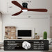 52 in. Smart Low Profile Ceiling Fan with Remote Voice Wi-Fi Alexa APP Control, Reversible Flush Mount Ceiling Fan, Modern Ceiling Fan for Bedroom Patio-7-ErisView