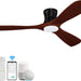 52 in. Smart Low Profile Ceiling Fan with Remote Voice Wi-Fi Alexa APP Control, Reversible Flush Mount Ceiling Fan, Modern Ceiling Fan for Bedroom Patio-1-ErisView