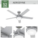 52 in. Smart Wi-Fi Ceiling Fan with LED Light and Handheld Remote, Hugger Ceiling Fans-2-ErisView