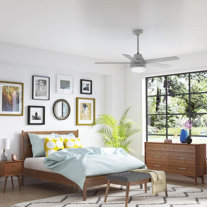 52 in. Smart Wi-Fi Ceiling Fan with LED Light and Handheld Remote, Hugger Ceiling Fans-3-ErisView