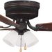 52 in. Traditional 5 Blade Ceiling Fan, Hugger Ceiling Fans, Low Profile Ceiling Fan with LED Light Kit, Reversible Bronze Ceiling Fan-12-ErisView