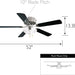52 in. Traditional 5 Blade Ceiling Fan, Hugger Ceiling Fans, Low Profile Ceiling Fan with LED Light Kit, Reversible Bronze Ceiling Fan-26-ErisView