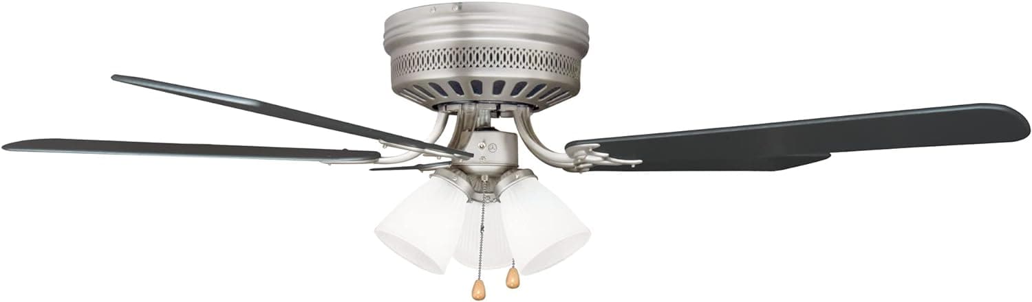 52 in. Traditional 5 Blade Ceiling Fan, Hugger Ceiling Fans, Low Profile Ceiling Fan with LED Light Kit, Reversible Bronze Ceiling Fan-31-ErisView