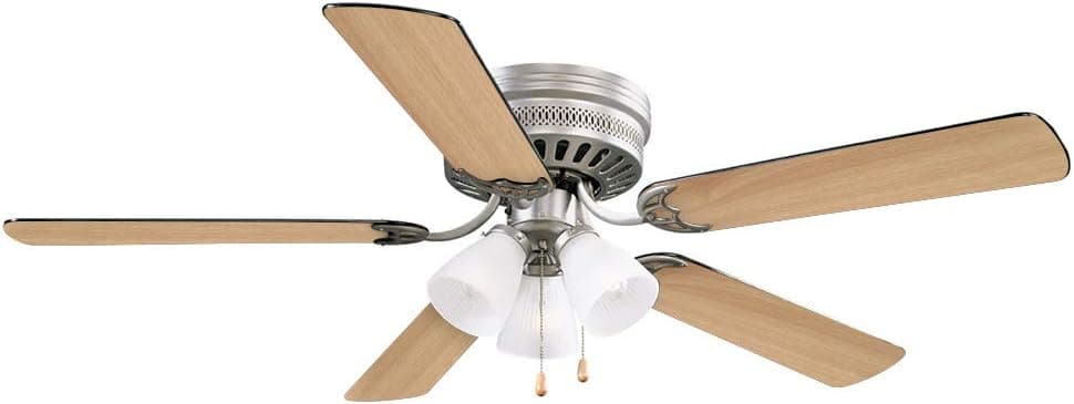 52 in. Traditional 5 Blade Ceiling Fan, Hugger Ceiling Fans, Low Profile Ceiling Fan with LED Light Kit, Reversible Bronze Ceiling Fan-32-ErisView