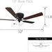 52 in. Traditional 5 Blade Ceiling Fan, Hugger Ceiling Fans, Low Profile Ceiling Fan with LED Light Kit, Reversible Bronze Ceiling Fan-4-ErisView