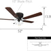 52 in. Traditional 5 Blade Ceiling Fan, Hugger Ceiling Fans, Low Profile Ceiling Fan with LED Light Kit, Reversible Bronze Ceiling Fan-7-ErisView