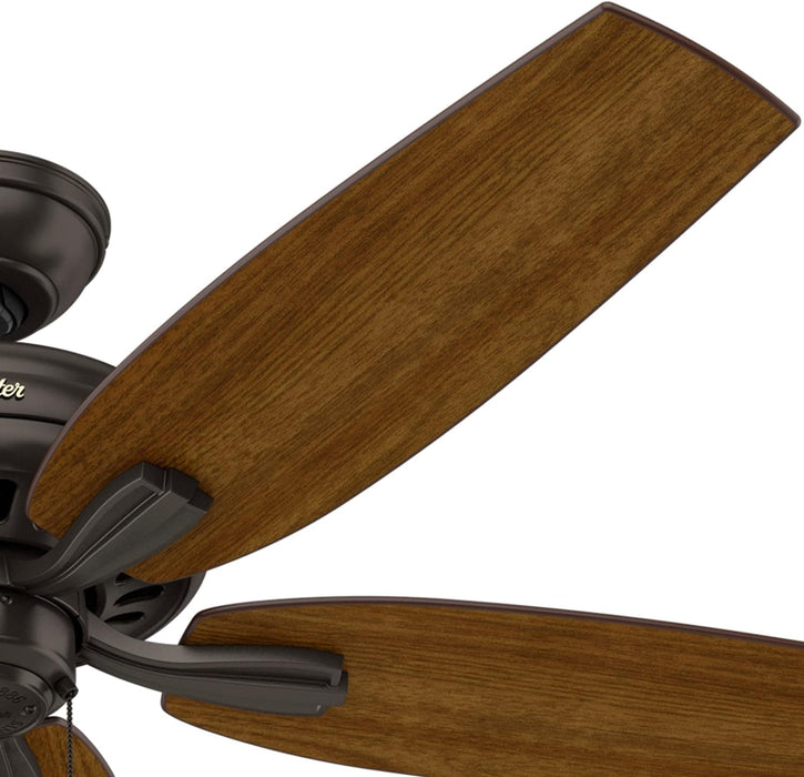 52 in. Traditional Ceiling Fans without Lights, Indoor Bronze Ceiling Fan with Pull Chains, Reversible Whisperwind Motor, Hugger Ceiling Fans-10-ErisView