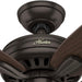 52 in. Traditional Ceiling Fans without Lights, Indoor Bronze Ceiling Fan with Pull Chains, Reversible Whisperwind Motor, Hugger Ceiling Fans-8-ErisView