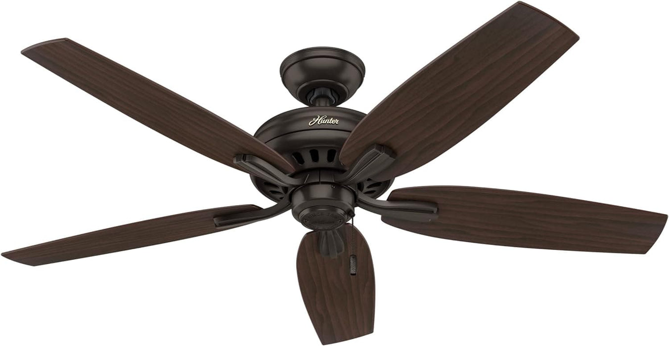 52 in. Traditional Ceiling Fans without Lights, Indoor Bronze Ceiling Fan with Pull Chains, Reversible Whisperwind Motor, Hugger Ceiling Fans-1-ErisView