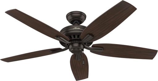 52 in. Traditional Ceiling Fans without Lights, Indoor Bronze Ceiling Fan with Pull Chains, Reversible Whisperwind Motor, Hugger Ceiling Fans-1-ErisView