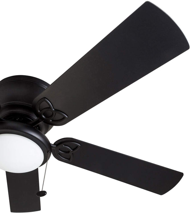 52 in. Traditional Flush Mount Indoor LED Ceiling Fan with Light Pull Chains, Matte Black Reversible Ceiling Fan Summer Winter-11-ErisView
