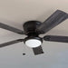 52 in. Traditional Flush Mount Indoor LED Ceiling Fan with Light Pull Chains, Matte Black Reversible Ceiling Fan Summer Winter-2-ErisView