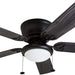 52 in. Traditional Flush Mount Indoor LED Ceiling Fan with Light Pull Chains, Matte Black Reversible Ceiling Fan Summer Winter-9-ErisView