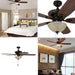52 in. Traditional Indoor LED Ceiling Fan with Light Pull Chain, Reversible Ceiling Fan Summer Winter, Bronze Ceiling Fan-2-ErisView