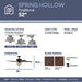 52 in. Traditional Indoor LED Ceiling Fan with Light Pull Chain, Reversible Ceiling Fan Summer Winter, Bronze Ceiling Fan-4-ErisView