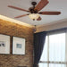 52 in. Traditional Indoor LED Ceiling Fan with Light Pull Chain, Reversible Ceiling Fan Summer Winter, Bronze Ceiling Fan-6-ErisView