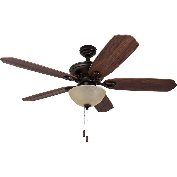 52 in. Traditional Indoor LED Ceiling Fan with Light Pull Chain, Reversible Ceiling Fan Summer Winter, Bronze Ceiling Fan-7-ErisView