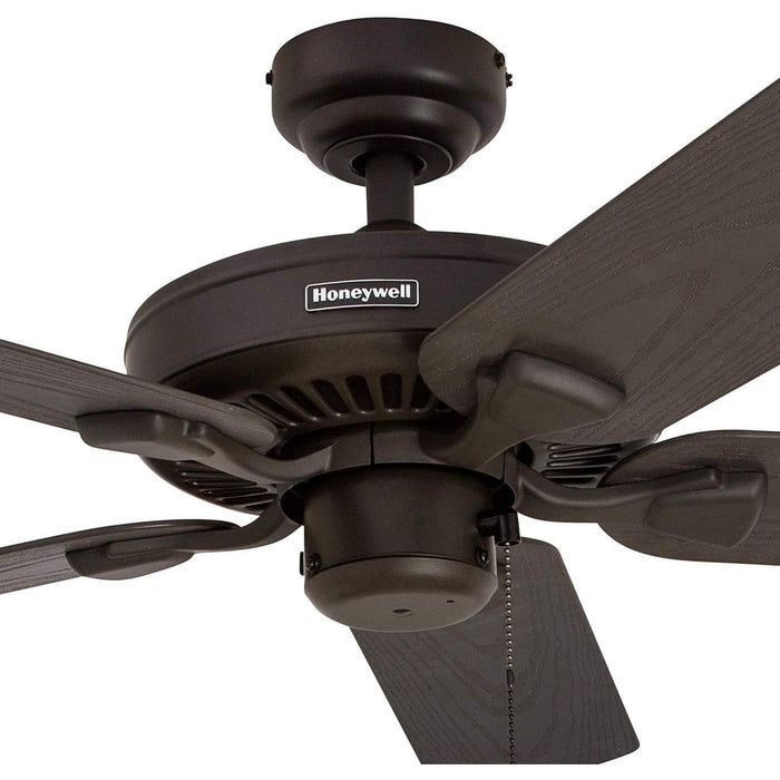 52 in. Traditional LED Indoor Outdoor Ceiling Fans with Pull Chain, Bronze Reversible Fan for Summer Winter-13-ErisView