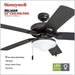 52 in. Traditional LED Indoor Outdoor Ceiling Fans with Pull Chain, Bronze Reversible Fan for Summer Winter-2-ErisView
