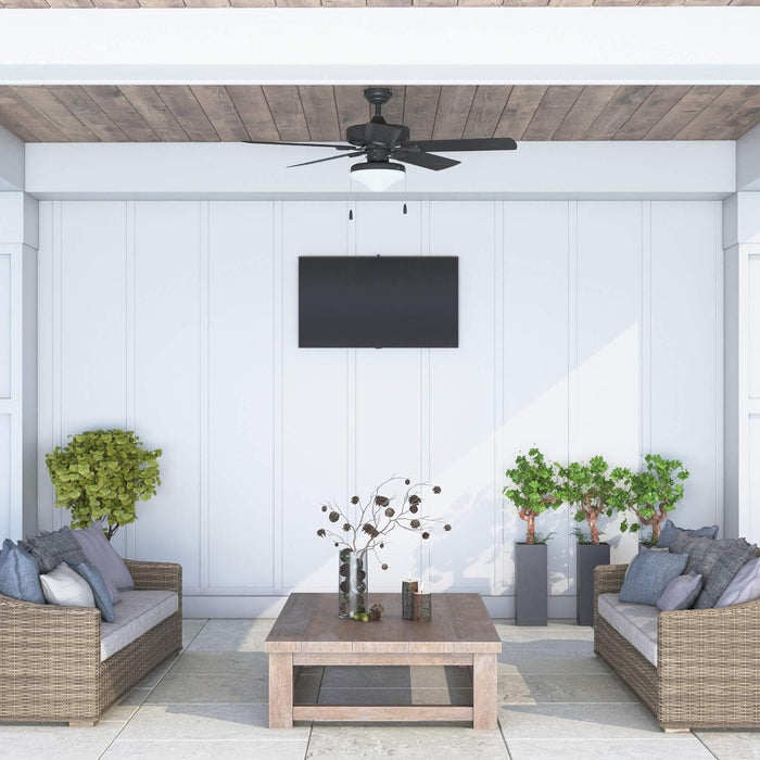 52 in. Traditional LED Indoor Outdoor Ceiling Fans with Pull Chain, Bronze Reversible Fan for Summer Winter-3-ErisView