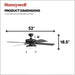 52 in. Traditional LED Indoor Outdoor Ceiling Fans with Pull Chain, Bronze Reversible Fan for Summer Winter-6-ErisView