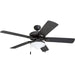 52 in. Traditional LED Indoor Outdoor Ceiling Fans with Pull Chain, Bronze Reversible Fan for Summer Winter-1-ErisView