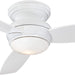 52 in. Traditional  White Ceiling Fan, Flush Mount LED Recessed Ceiling Fan-15-ErisView