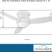 52 in. Traditional  White Ceiling Fan, Flush Mount LED Recessed Ceiling Fan-17-ErisView