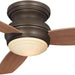 52 in. Traditional  White Ceiling Fan, Flush Mount LED Recessed Ceiling Fan-6-ErisView