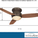 52 in. Traditional  White Ceiling Fan, Flush Mount LED Recessed Ceiling Fan-8-ErisView
