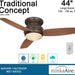 52 in. Traditional  White Ceiling Fan, Flush Mount LED Recessed Ceiling Fan-9-ErisView