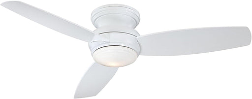 52 in. Traditional  White Ceiling Fan, Flush Mount LED Recessed Ceiling Fan-1-ErisView