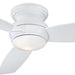 52 in. Traditional  White Ceiling Fan, Flush Mount LED Recessed Ceiling Fan-1-ErisView
