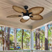52 in. Tropical Ceiling Fan with LED Light and Remote, Palm Leaf Ceiling Fan, Silent Ceiling Fan for Porch, Indoor Ceiling Fan for Living Room Bedroom-2-ErisView