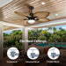 52 in. Tropical Ceiling Fan with LED Light and Remote, Palm Leaf Ceiling Fan, Silent Ceiling Fan for Porch, Indoor Ceiling Fan for Living Room Bedroom-8-ErisView