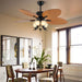 52 in. Tropical Outdoor Ceiling Fan for Patio Porch, Downrod Ceiling Fan Light Kit Pull Chain Remote Control for Dining Room Bedroom Living Room-ErisView