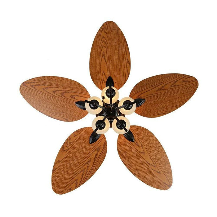 52 in. Tropical Outdoor Ceiling Fan for Patio Porch, Downrod Ceiling Fan Light Kit Pull Chain Remote Control for Dining Room Bedroom Living Room-ErisView