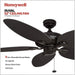 52 in. Tropical Indoor Outdoor Ceiling Fans NO Light, Damp Rated Palm Leaf Ceiling Fan, Blades Bronze Ceiling Fan with Pull Chain-2-ErisView