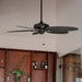 52 in. Tropical Indoor Outdoor Ceiling Fans NO Light, Damp Rated Palm Leaf Ceiling Fan, Blades Bronze Ceiling Fan with Pull Chain-7-ErisView