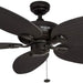 52 in. Tropical Indoor Outdoor Ceiling Fans NO Light, Damp Rated Palm Leaf Ceiling Fan, Blades Bronze Ceiling Fan with Pull Chain-1-ErisView
